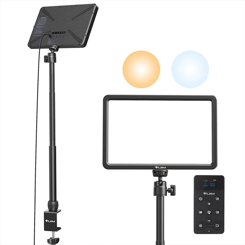 VIJIM K20 11 polegadas Painel de Luz Diammable 2500K-9000K LED Key Light com controle remoto 30m Estender Light Stand para Live Stream