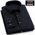 Nova moda imprimir casual camisa de manga comprida costura bolso design tecido macio confortável vestido masculino fino ajuste roupas