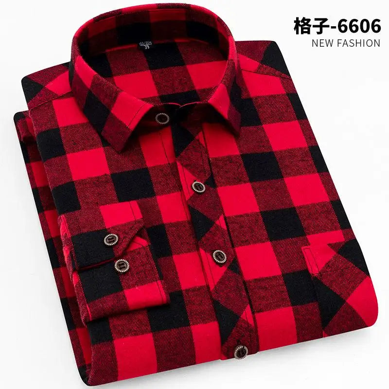 100% algodão camisa xadrez dos homens de flanela ajuste fino primavera outono masculino marca casual camisas de manga comprida macio confortável 4xl