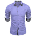 Camisa dupla de manga comprida masculina, monocromática, solta, clássica, havaiana, de negócios, escritório, 11 cores, 6XL, novo