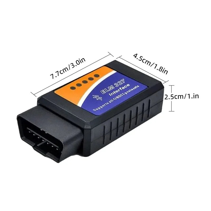 V1.5 v2.1 obd elm327 bluetooth obdii pode bus verificar motor carro auto diagnóstico scanner ferramenta interface adaptador para android pc ios