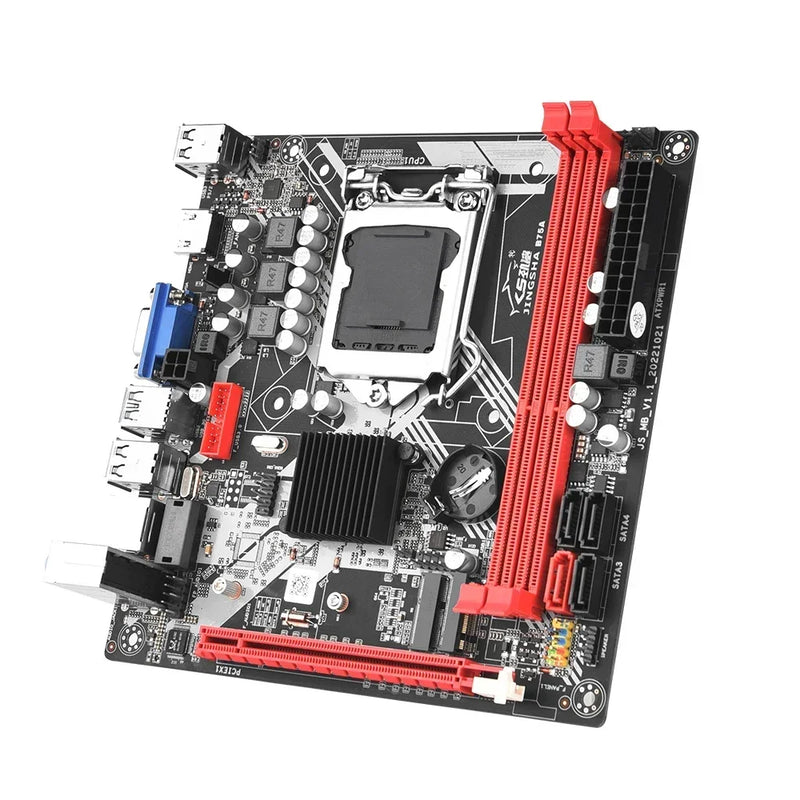 JINGSHA b75 itx placa-mãe lga 1155 kit de jogos para pc com processador i5 3570 e 2*8gb de memória ddr3 diy computador combo lga1155 conjunto (Se você compra de um armazém no Brasil, é isento de impostos)