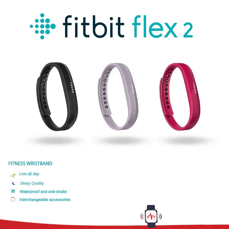 Fitbit Flex2 Smart Sports Pulseira, Fitness Tracker, monitoramento do sono, despertador impermeável, lembrete Bluetooth