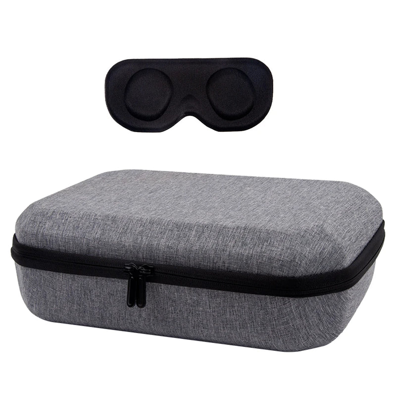 Estojo rígido com tampa de lente Viagem impermeável Saco de armazenamento em casa, Mesh Pocket para Meta Quest 3, VR Headset, Controlador de jogo