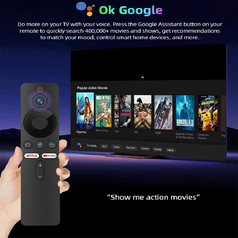 Caixa de TV Android com Google Voice Ram, 3D Media Player, Top Box, Q10, Android 14, Dual WiFi, 2.4G, 5G, 4GB, 8GB Rom, 64GB, 128GB Rom, vídeo 4K