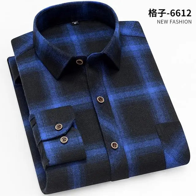 100% algodão camisa xadrez dos homens de flanela ajuste fino primavera outono masculino marca casual camisas de manga comprida macio confortável 4xl