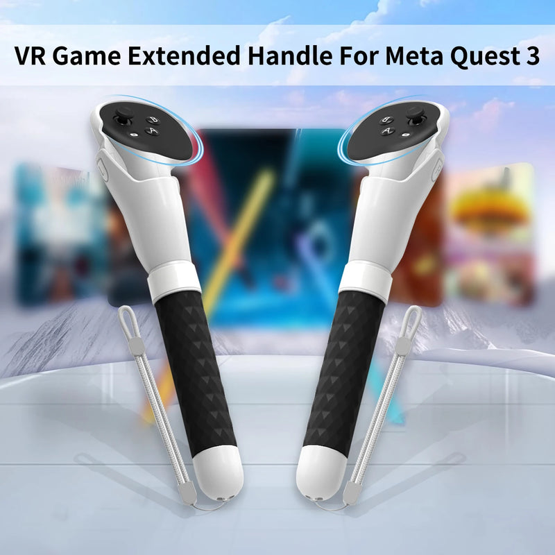 VR Game Extensão Handle, apertos do controlador, acessórios, jogando, mais imersivo, Meta Quest 3