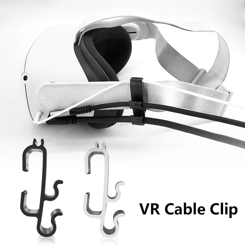 VR cabo braçadeira fivela cabo de dados Fixer Clip, Headset Strap Acessórios, apto para Oculus Quest 2, Quest 3, Pico 3, Pico 4, Link padrão