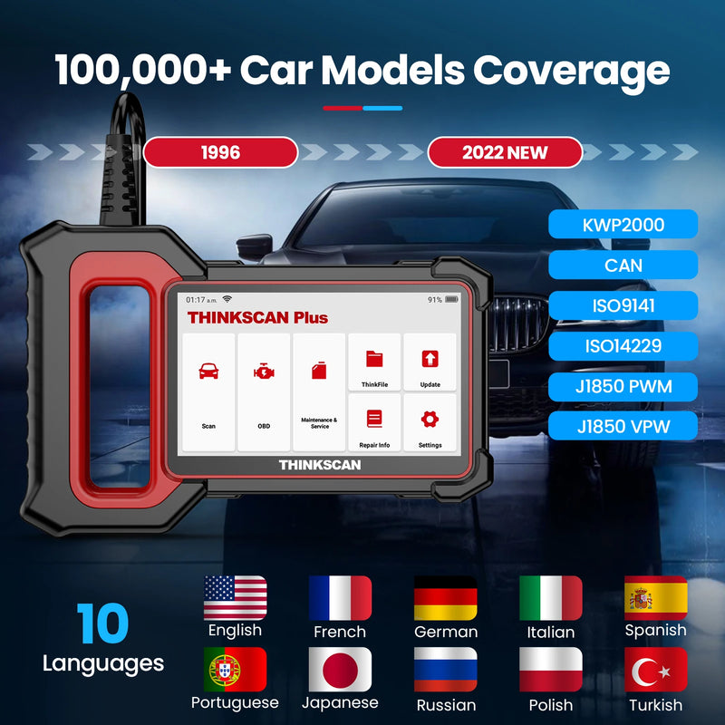 Thinkcar thinkscan S7 S6 S4 obd2 scanner ferramentas de diagnóstico do carro obd scanner automotivo ferramenta de diagnóstico automático leitor de código 28 redefinições