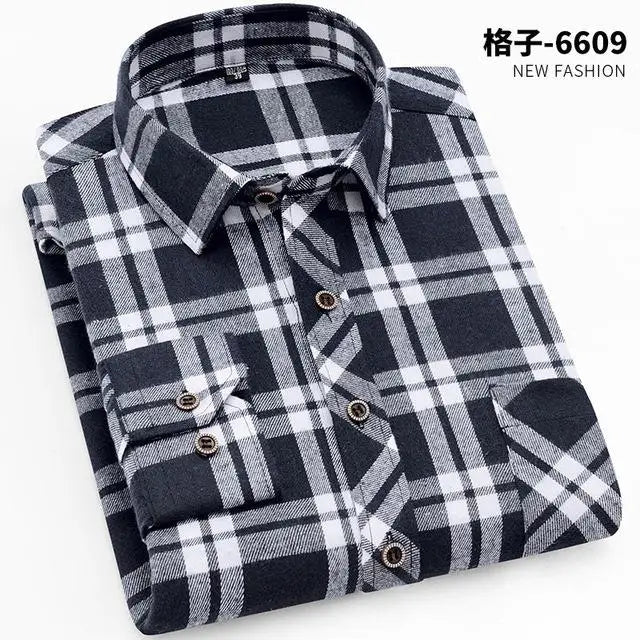 100% algodão camisa xadrez dos homens de flanela ajuste fino primavera outono masculino marca casual camisas de manga comprida macio confortável 4xl