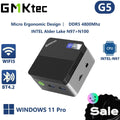 GMKtec-Mini PC Intel Desktop Gaming Computer, Windows 11 Pro Desktop, DDR5 4800MT/s, M.2 2242, SATA, WiFi5, BT4.2, N97, 12th Gen, N97