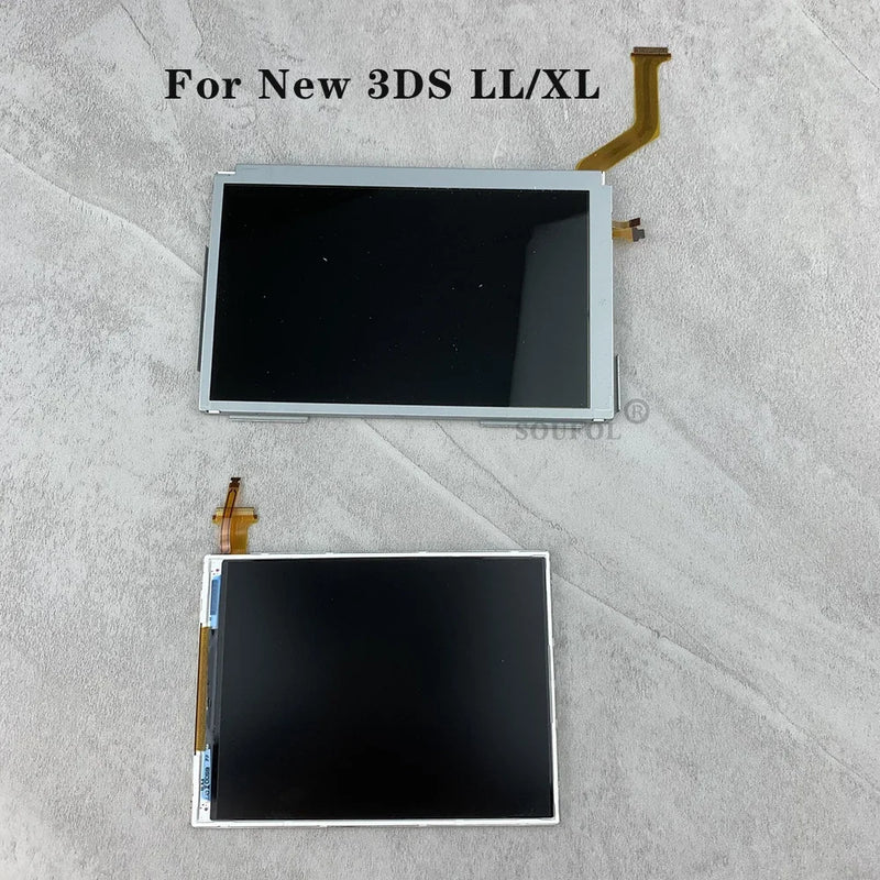 Substituição da tela LCD para Nintendo, superior superior e inferior, painel de exibição, novo 3DS XL LL, peças de reparo