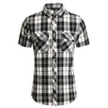 Camisa xadrez masculina com botões, manga curta, casual, tops 7xl, vinatge, verão, bolso duplo, roupas de grife, camisas de trabalho