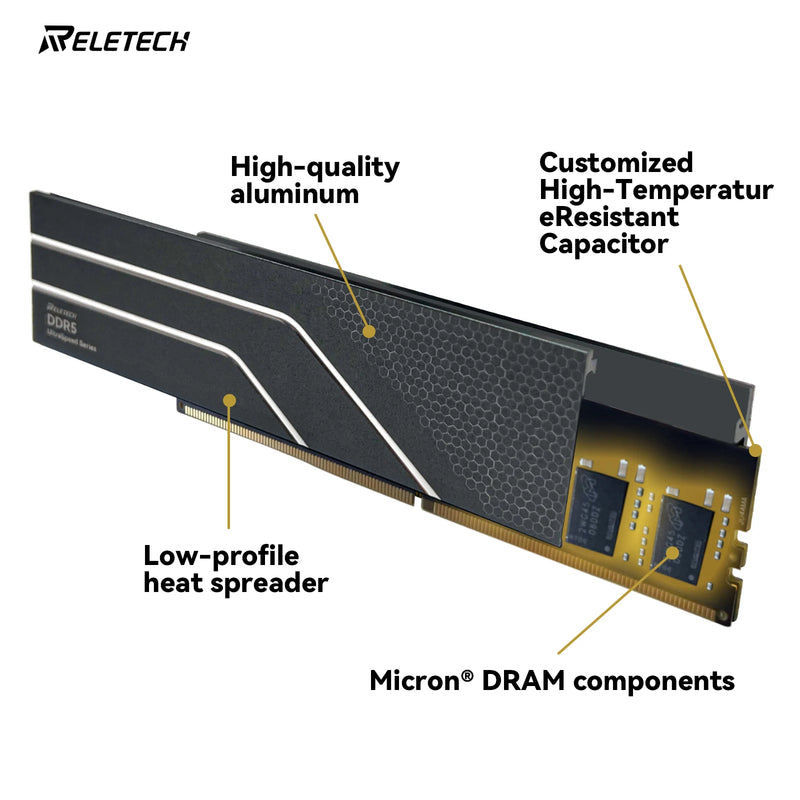 Ram ddr5 32gb (2x16gb) cl42 6000mhz, memória de computador para jogos diy de overclocking, compatível com intel xmp e amd expo, ram por micron