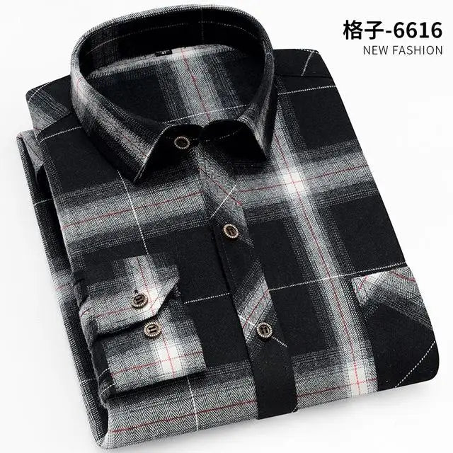 100% algodão camisa xadrez dos homens de flanela ajuste fino primavera outono masculino marca casual camisas de manga comprida macio confortável 4xl