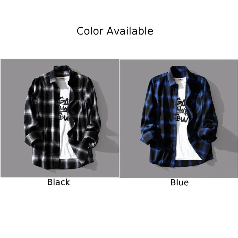 Masculino masculino diário férias outono blusa botão respirável cardigan preto e branco xadrez jaqueta manga longa xadrez impressão leve topos