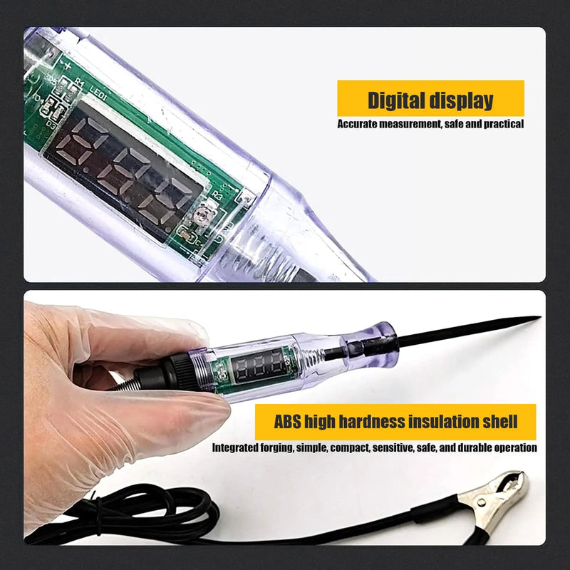 Car Truck Voltage Circuit Tester, Auto 6V 24V, Car Diagnostic Probe Test Pen, Lâmpada elétrica de medição Pen Tools