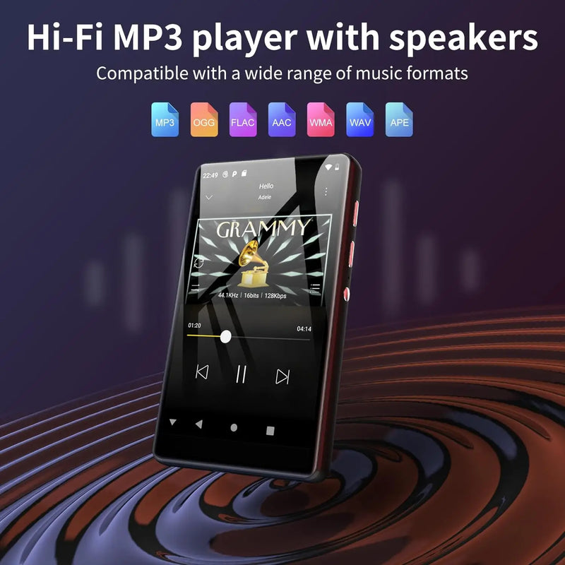 80gb mp3 player para android, com bluetooth e wifi, tela de toque cheia de 4,0 polegadas, alto-falantes embutidos, suporte para telefone