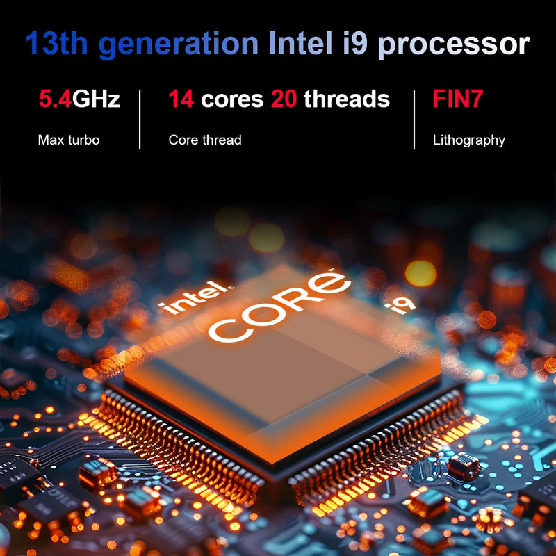 Szbox gm3 mini pc processador intel i9 i9-13900H ram 16gb ddr5 5600mhz 512g ssd nvme pcie4.0 wifi6 bt5.2 win11 computador para jogos diy