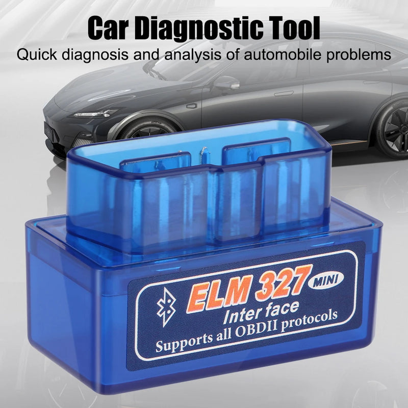 ELM327 Scanner De Diagnóstico De Carro, Adaptador De Interface OBD2, Mini Leitor De Código, Modo Duplo, Detector Bluetooth V1.5 para IOS, Android