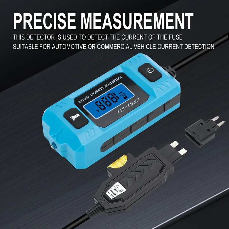 Testador de circuito de carro, ferramenta de diagnóstico de fusível de teste de corrente, faixa 12v 0.01 ~ 19.99a, detector de reparo, galvanômetro, acessórios automotivos