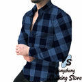 Camisas de Manga Longa dos homens Camisas Xadrez Moda de Alta Qualidade Men's Tops Casual Fashion Business Moda New Plus Size Clothing