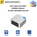 SZBOX-Mini PC Computador Intel Jasper Lake Gaming, T8 PRO, N5105, LPDDR4X, 12GB, SSD 512GB, M.2 2242, NGFF, NVMe Max, 2TB, WiFi 5, BT4.2, DIY