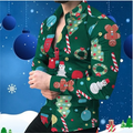 Camisa de Natal xadrez manga longa masculina, impressão 3D floco de neve, rua casual, lapela, roupa macia, design de moda, 6XL