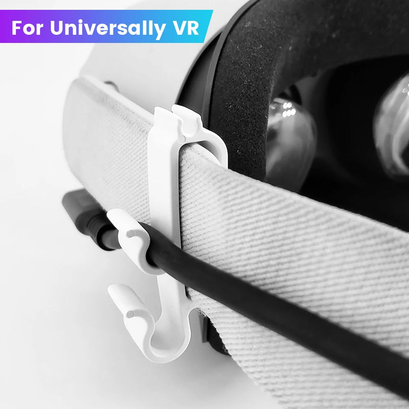 VR cabo braçadeira fivela cabo de dados Fixer Clip, Headset Strap Acessórios, apto para Oculus Quest 2, Quest 3, Pico 3, Pico 4, Link padrão