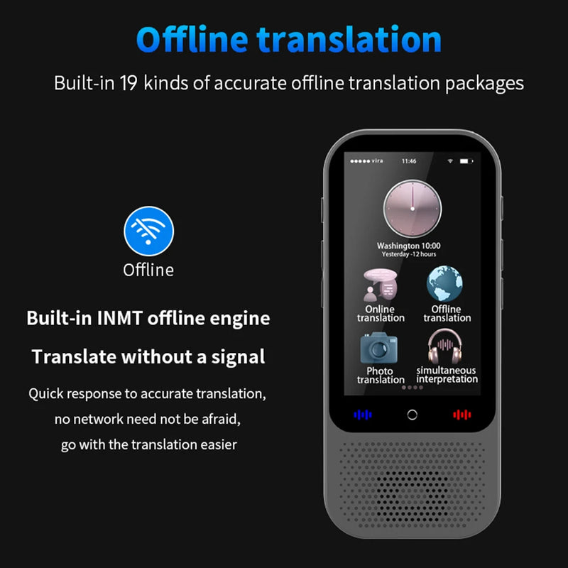 S80 Pro portátil Language Translator Device, Voz Traduzindo, 16 Tradução offline, Função ChatGPT, 138 Idiomas