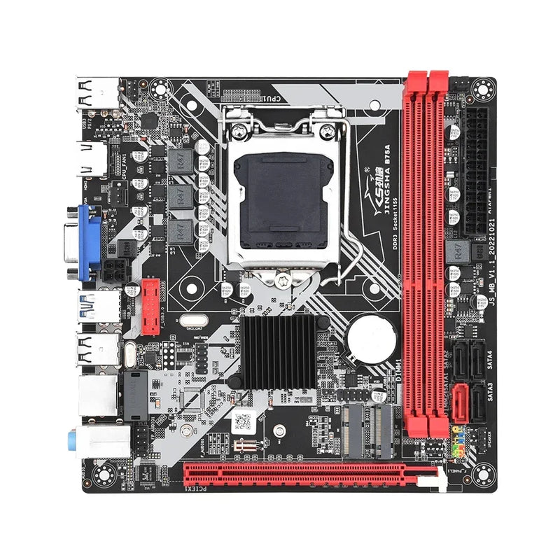 JINGSHA b75 itx placa-mãe lga 1155 kit de jogos para pc com processador i5 3570 e 2*8gb de memória ddr3 diy computador combo lga1155 conjunto (Se você compra de um armazém no Brasil, é isento de impostos)