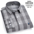 Novo xadrez manga longa camisas para homem algodão clássico verificado primavera turn down collar plus size roupas masculinas camisa macia