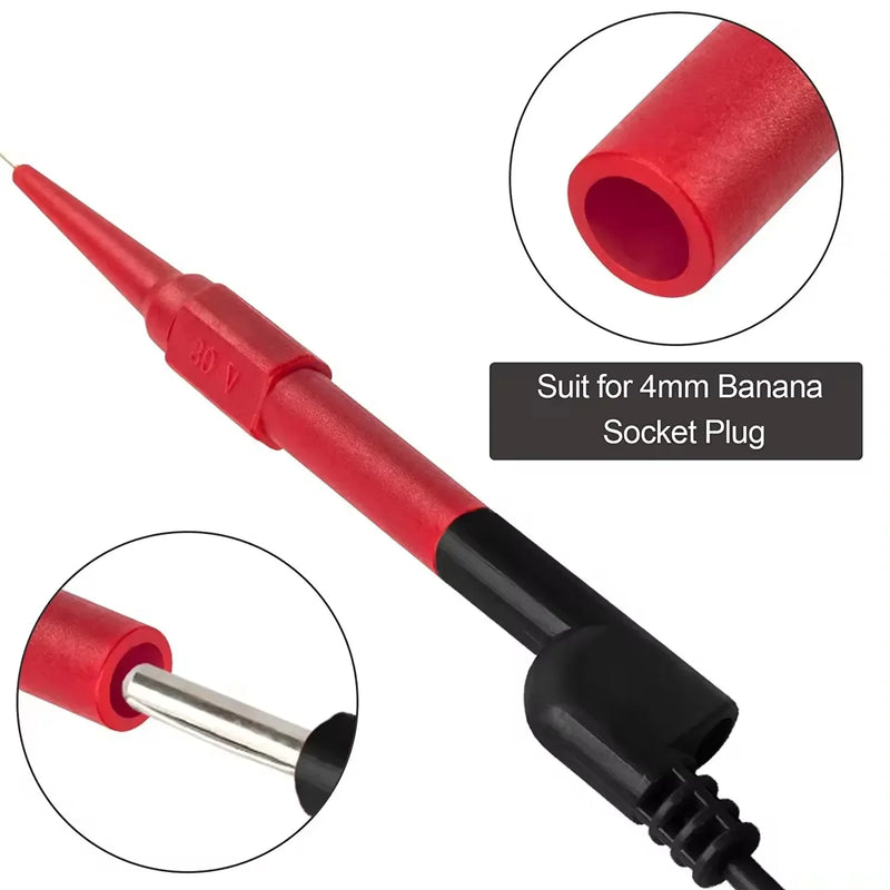 Auto Multímetro Test Leads, Sondas De Ponta Do Carro, Extensão De Volta Piercing Agulha, Ferramentas De Diagnóstico Mecânicas, 30V