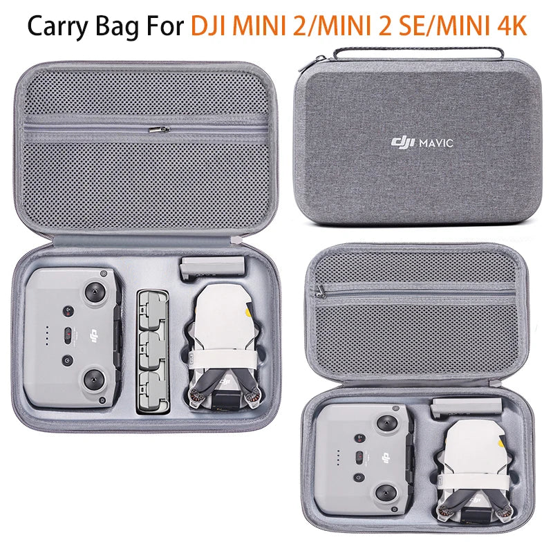 Bolsa de transporte de armazenamento para dji mini 2/mini 2 se/mini 4k drone bateria caixa de controle remoto proteção portátil bolsa acessórios