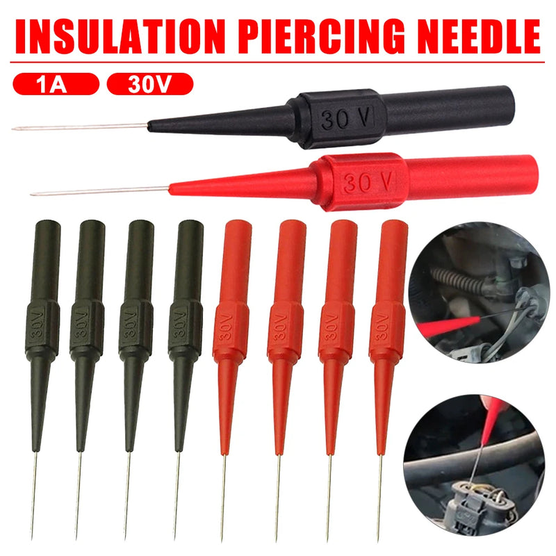 Piercing Agulha Ferramentas De Diagnóstico, Teste Multímetro, Extensão De Chumbo, Piercing Traseiro, Sondas De Ponta, Kit Automotivo, 2-10Pcs