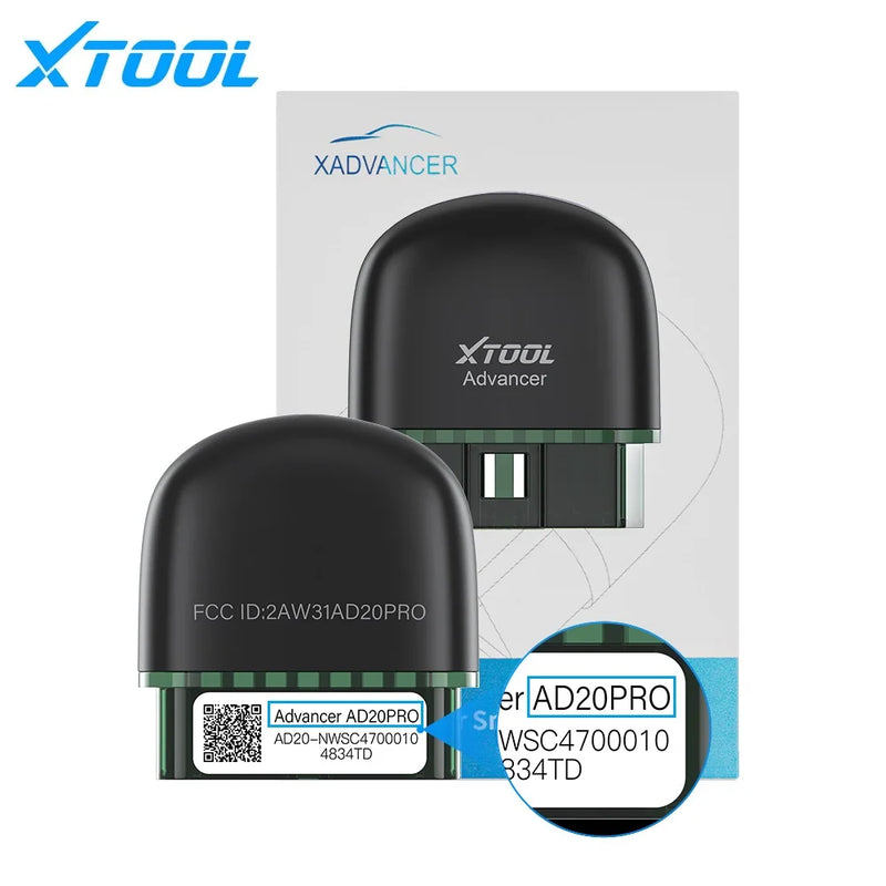 XTOOL Advancer AD20Pro OBD2 Bluetooth Scanner Sistema completo Ferramenta de diagnóstico de carro obd2 Scanner Redefinição de óleo e leitor de código de teste de bateria, entrega do armazém local