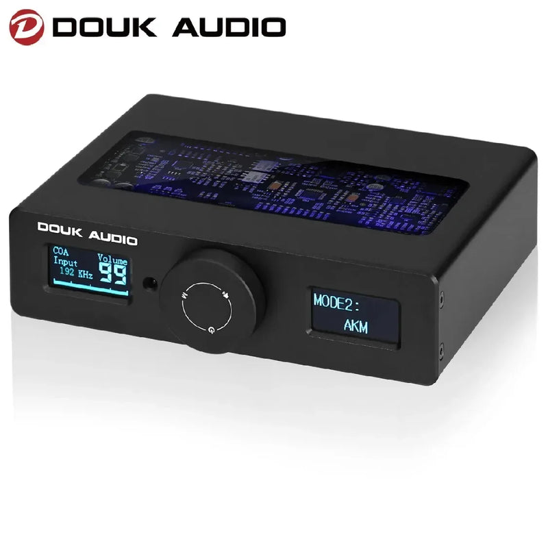 Douk Audio HiFi ESS9038Q2M + AK4493 USB DAC Adaptador de áudio COAX/OPT Conversor digital para analógico DSD256 DAC-Q11