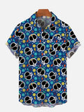 Camisa estampada em desenho 3D masculina, camisa havaiana, blusas de praia, manga curta, lapela vocacional, moda menino, fofo, 2024