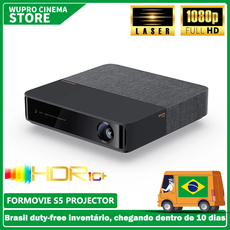 Formovie Fengmi S5 Projetor Laser 1080P FHD MEMC 1100ANSI Lumens Netflix Portátil Home Theater Ao Ar Livre Bluetooth Smart Beamer