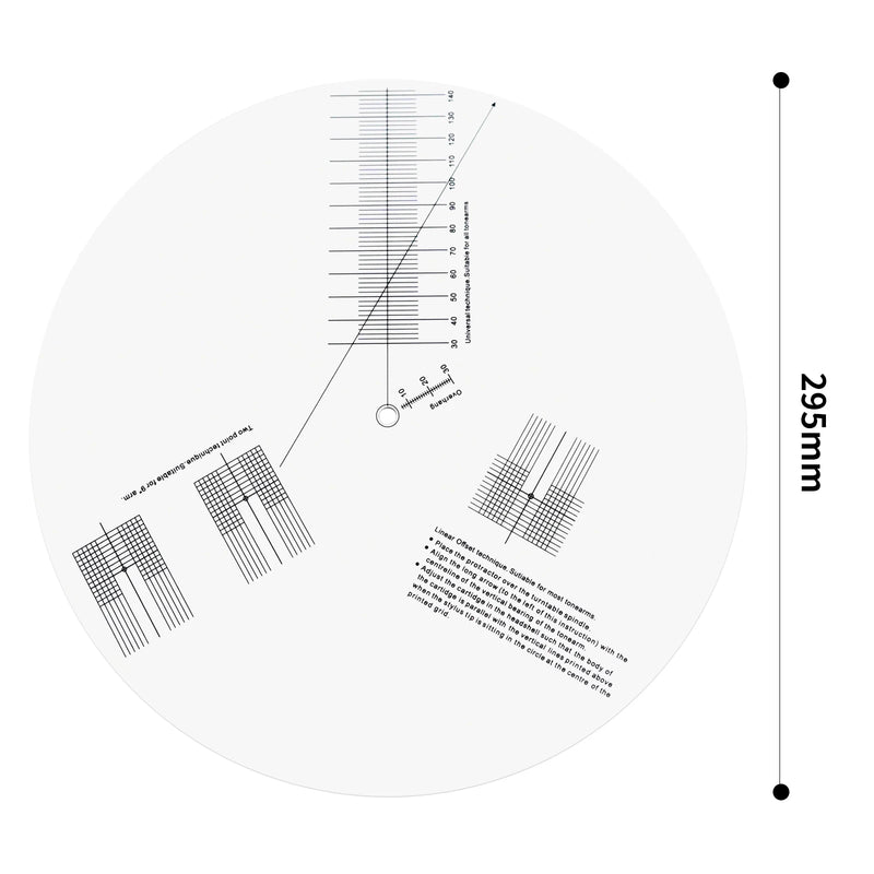 Anti-patinação Cartucho De Disco De Calibração, Transferidor De Alinhamento, Ajuste De Record Player, Ajuste De Mesa Giratória